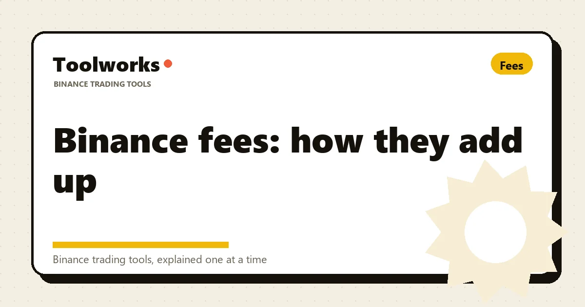 Hand-drawn breakdown of Binance fees: maker/taker rates, the BNB discount, VIP tiers and referral rebates stacked layer by layer
