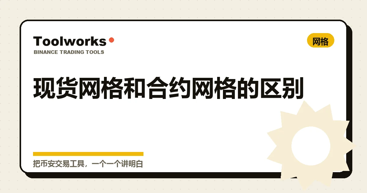 手绘风格的对比示意:左边现货网格只用本金、稳,右边合约网格带杠杆、有强平线